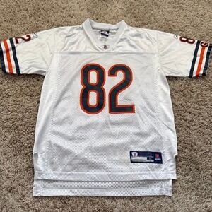 Reebok NFL Chicago Bears Greg Olsen 82 Jersey Youth Large White Away Football